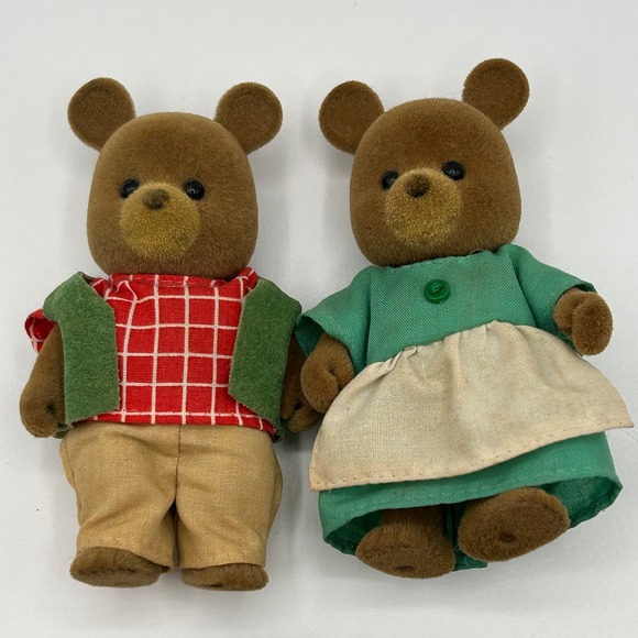 Vintage Maple Town Bobby Bear Family Set 5 Figures Miniature Collectible 1986 - Picture 2 of 13